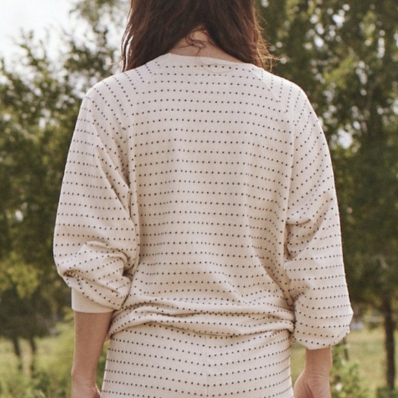 The Great. Swiss Dot Bubble Sweatshirt - Picture 2 of 7